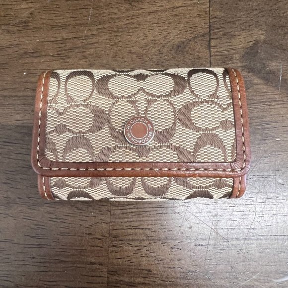 Coach Brown and Tan Contact Lens Travel Case - Picture 3 of 9